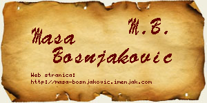 Maša Bošnjaković vizit kartica